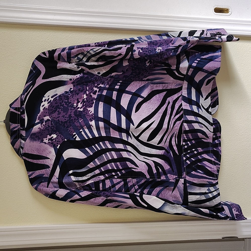 Erin London Abstract Purple Jean Jacket - Picture 4 of 4